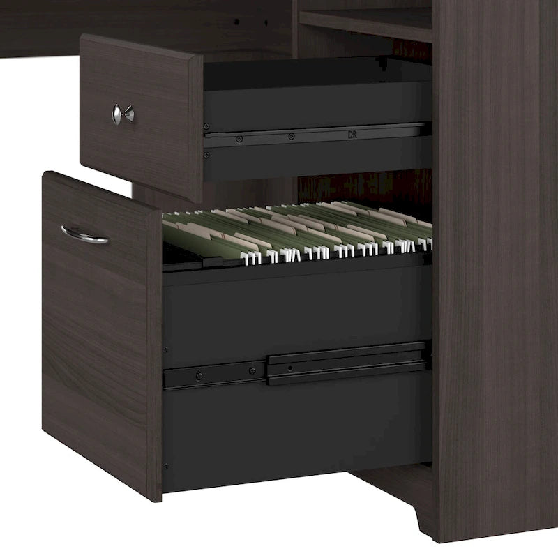 60W L Shaped Computer Desk with Storage