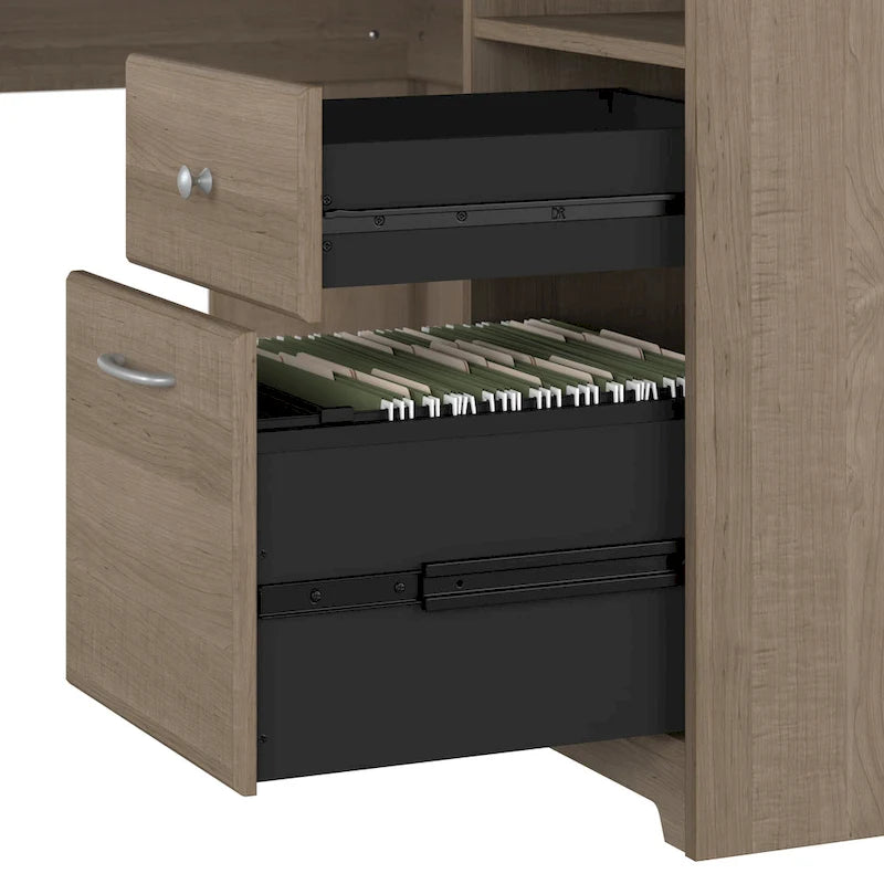 60W L Shaped Computer Desk with Storage