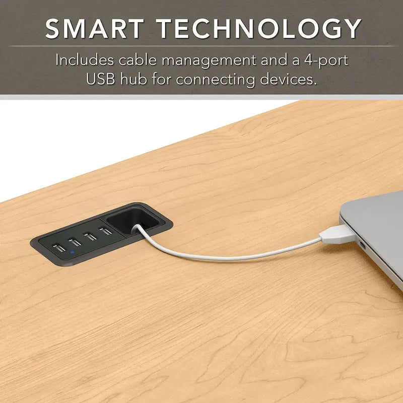 60W L Shaped Computer Desk with Storage