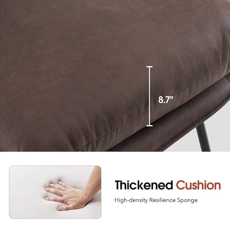 Accent Chair with Ottoman, Leathaire Fabric