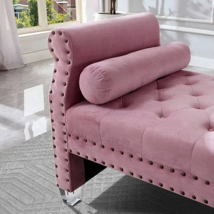 Luxury Tufted Velvet Upholstered Extra Long Bed Bench