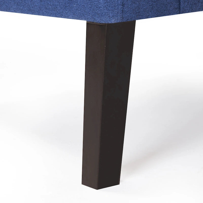 Linen and Walnut Legs Mid Century Modern Button Tufted Accent Chair (Set of 2) - 33.86 H X 27.95 W X 29.53 D