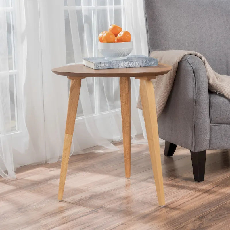 Mid-Century Wood End Table - 20 L x 20 W x 22.75 H