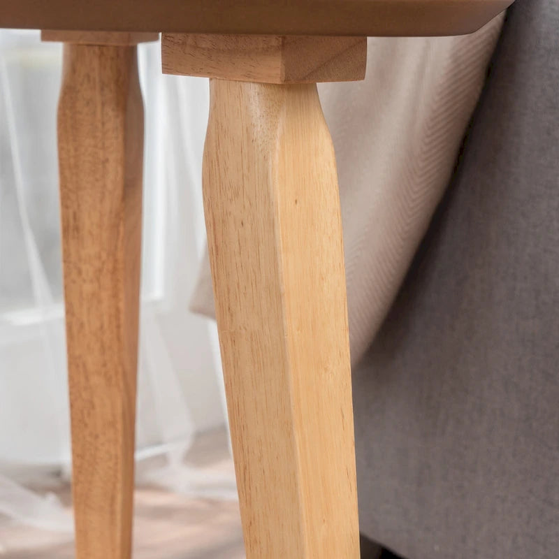 Mid-Century Wood End Table - 20 L x 20 W x 22.75 H
