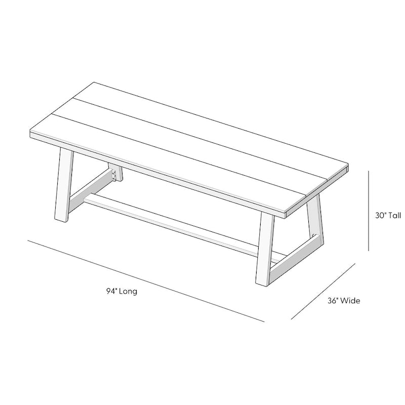 Classic Solid Wood Conference Dining Table - 94
