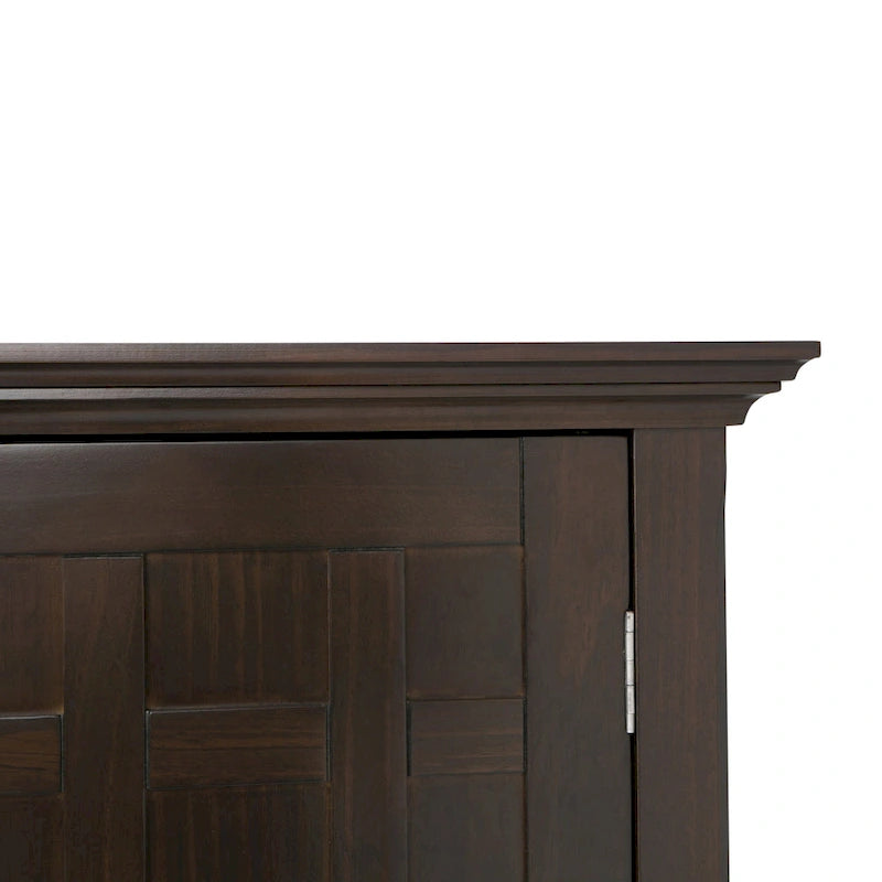 SOLID WOOD 54 inch Wide Transitional Sideboard Buffet and Wine Rack - 54 W x 17 D x 36 H