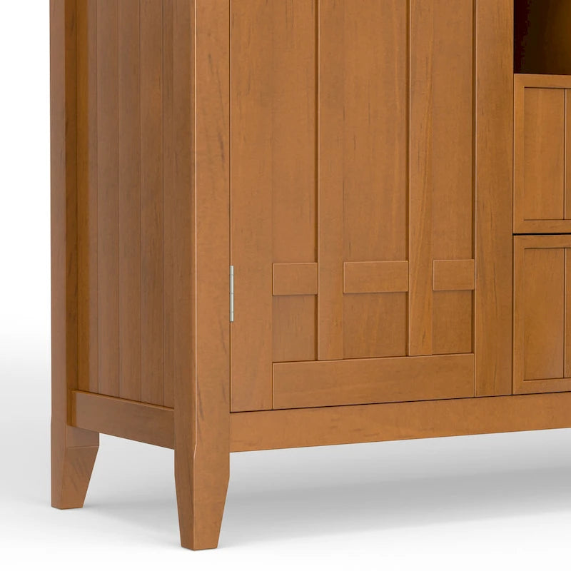 SOLID WOOD 54 inch Wide Transitional Sideboard Buffet and Wine Rack - 54 W x 17 D x 36 H