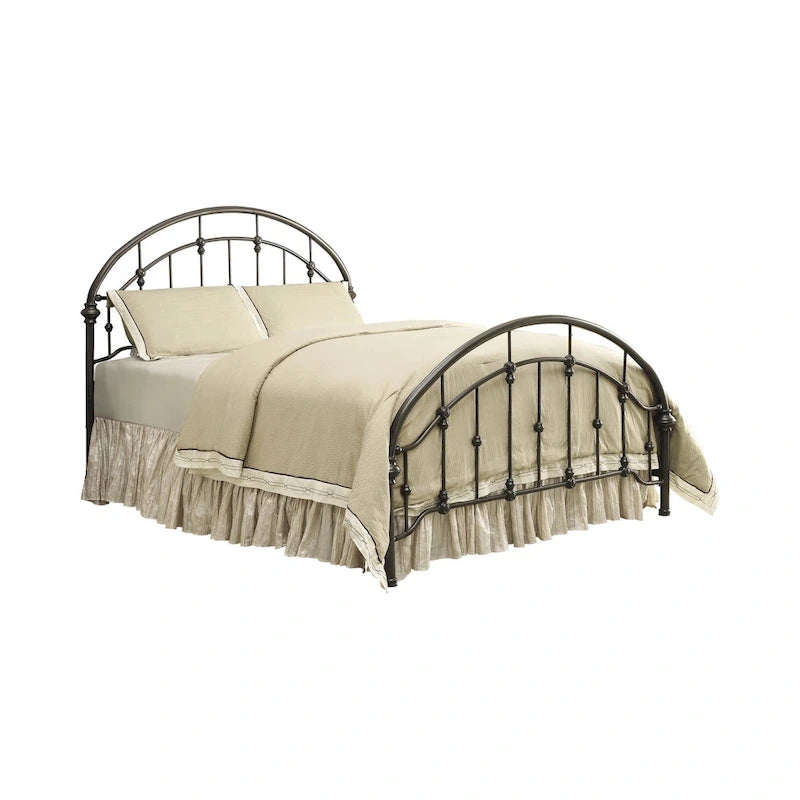 Transitional Dark Bronze Metal Bed
