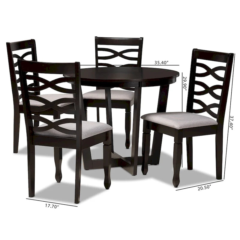 Modern and Contemporary 5-Piece Dining Set