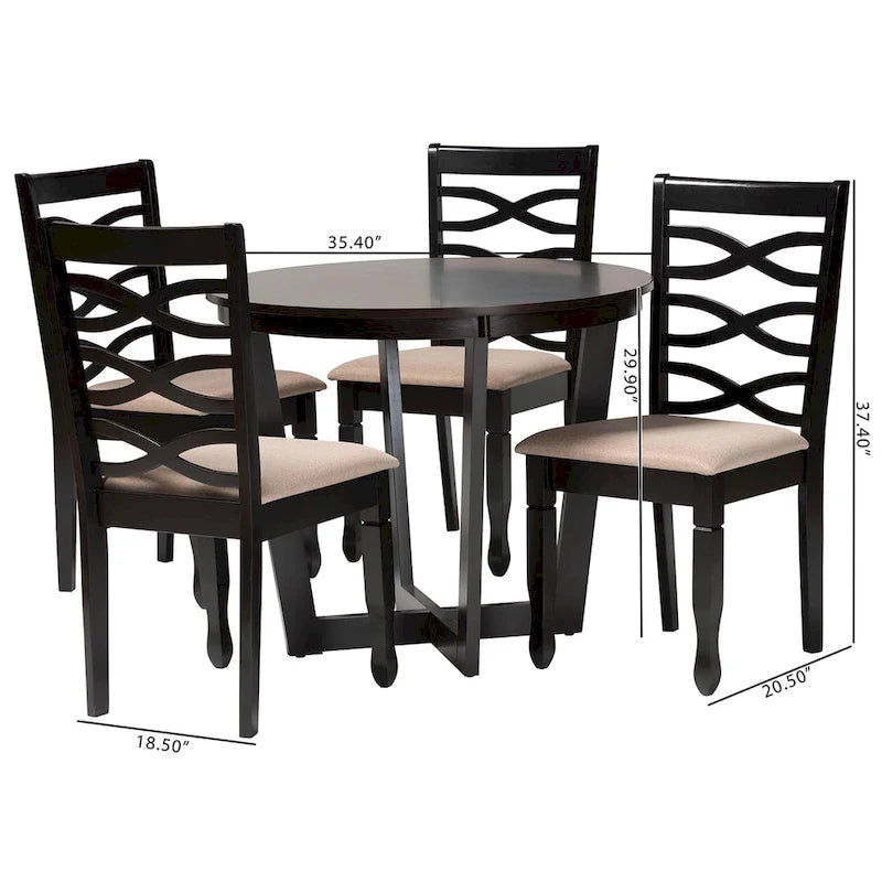 Modern and Contemporary 5-Piece Dining Set