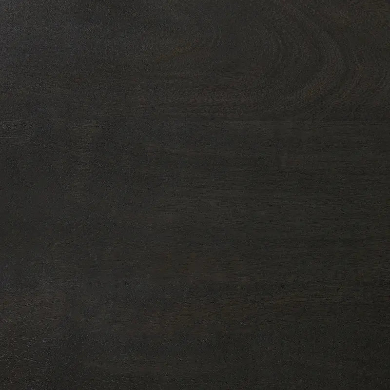 Dark Brown Wood w/Black Metal Pedestal Round Side Table
