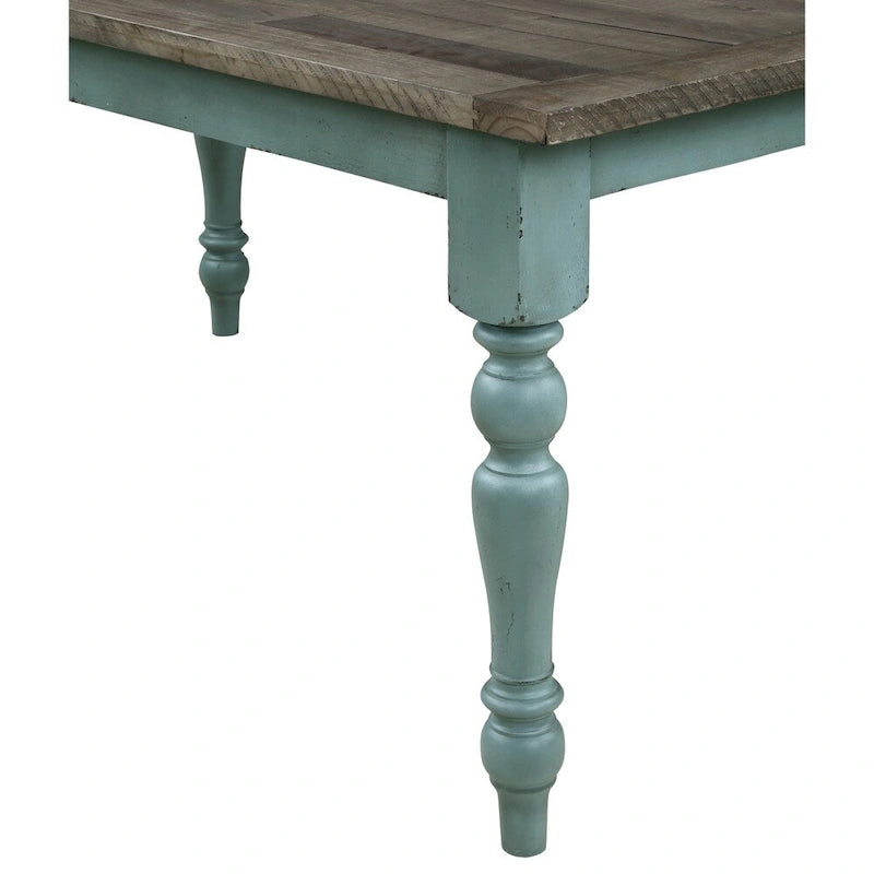 Two-Tone Wood Dining Bench