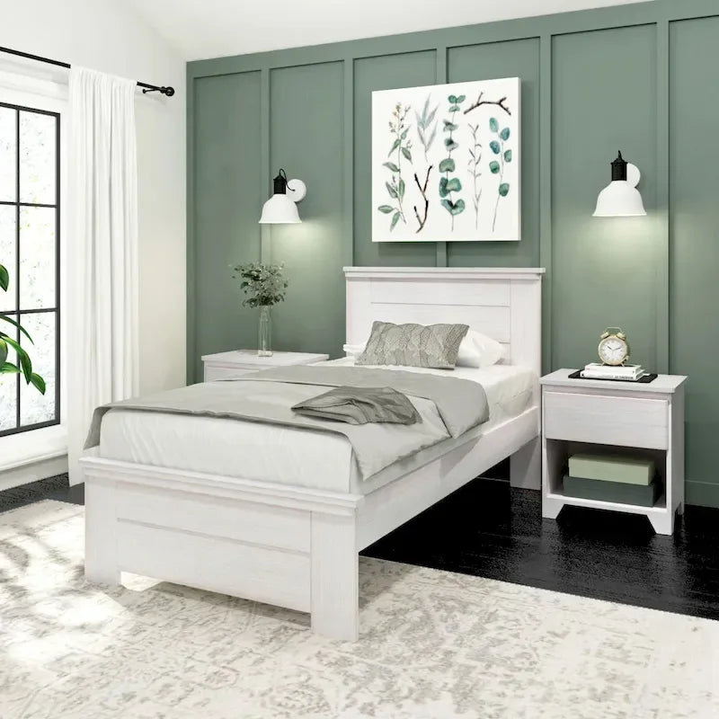 Farmhouse Twin Bed with Panel Headboard