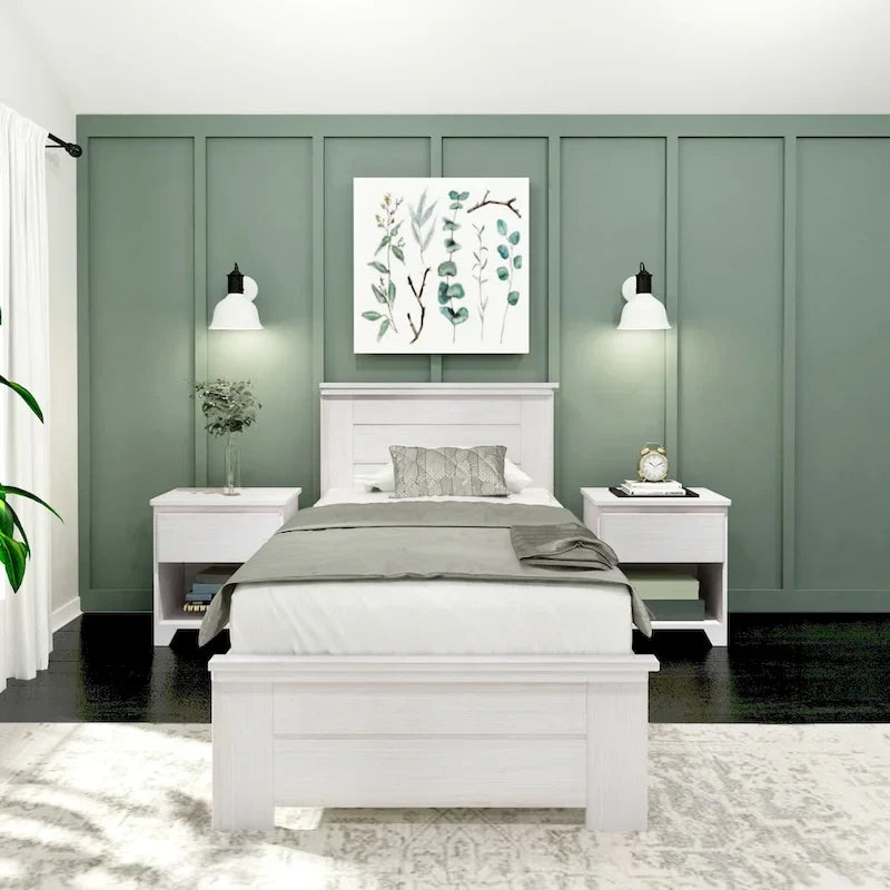 Farmhouse Twin Bed with Panel Headboard