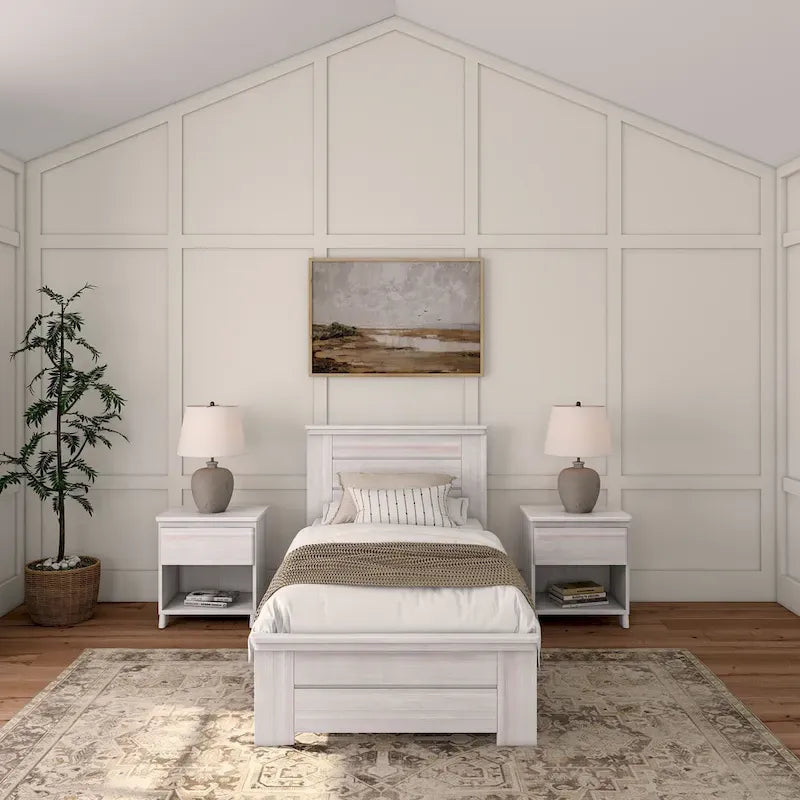 Farmhouse Twin Bed with Panel Headboard