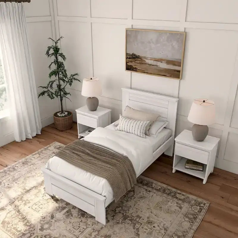 Farmhouse Twin Bed with Panel Headboard