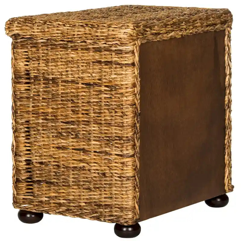 Wicker One Drawer Natural Abaca Brown Nightstand