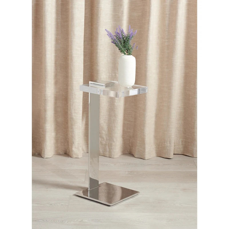 Acrylic Drink Table - 9.8 W x 9.8 L x 24 H - 10Wx10Dx24H