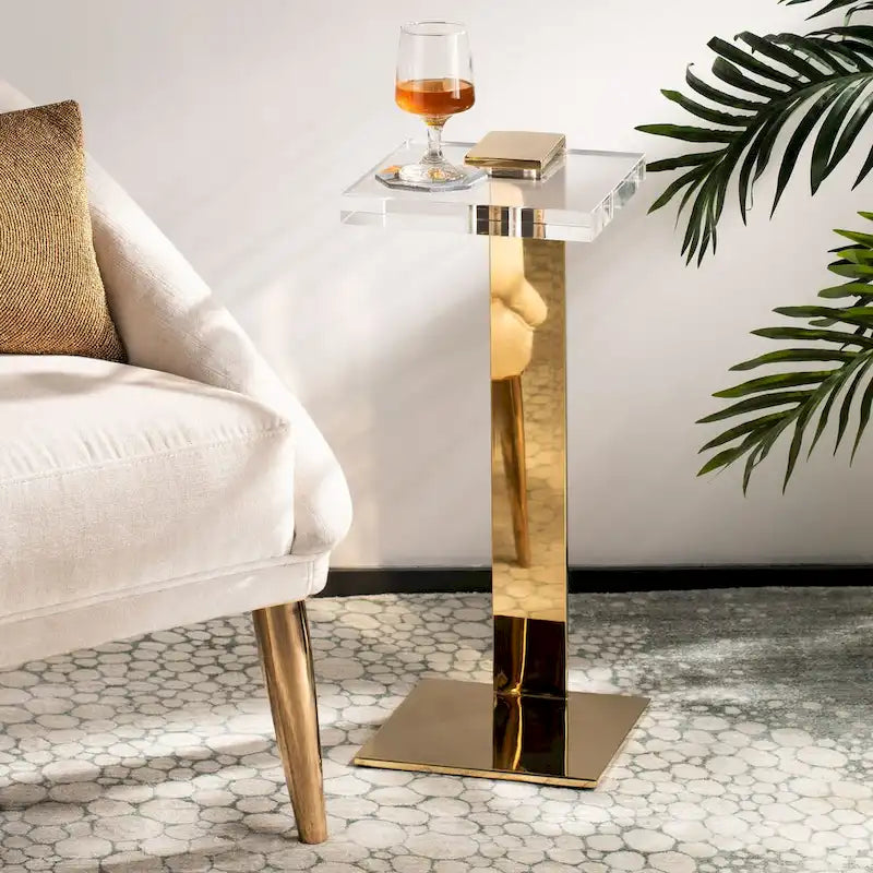 Acrylic Drink Table - 9.8 W x 9.8 L x 24 H - 10Wx10Dx24H