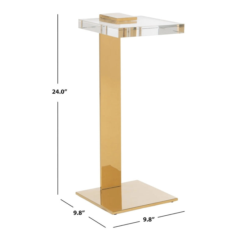 Acrylic Drink Table - 9.8 W x 9.8 L x 24 H - 10Wx10Dx24H