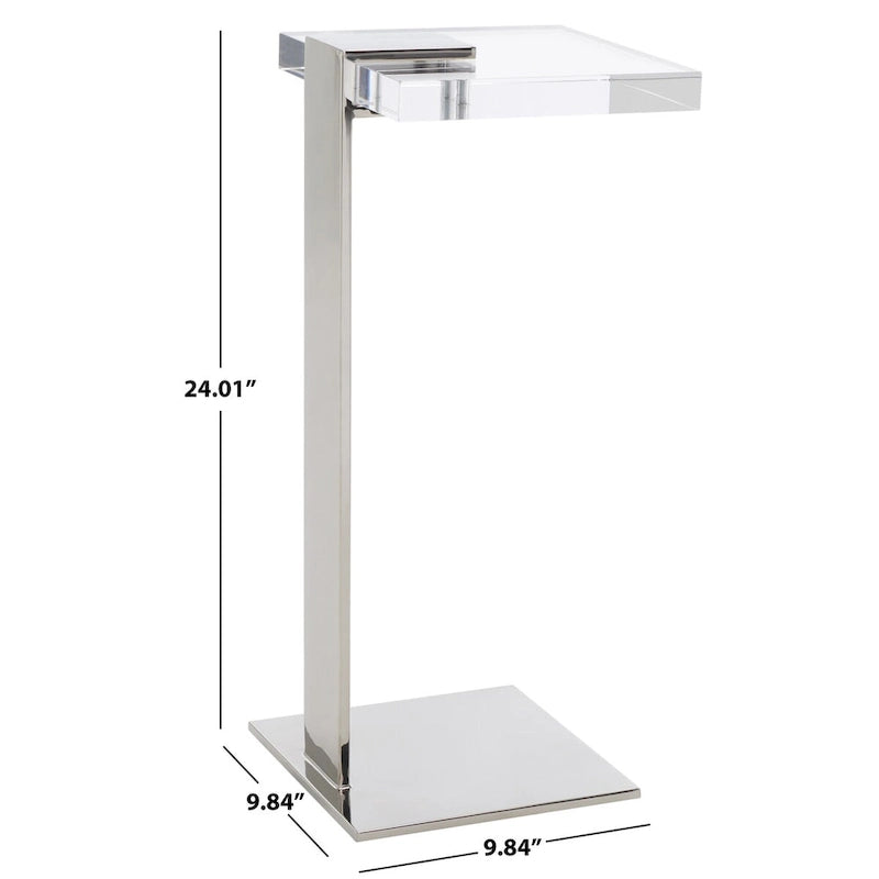 Acrylic Drink Table - 9.8 W x 9.8 L x 24 H - 10Wx10Dx24H