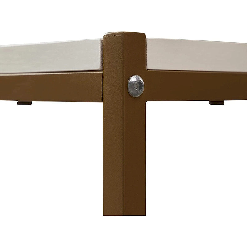 Tall Center Table Coffee Table with Storage Shelf