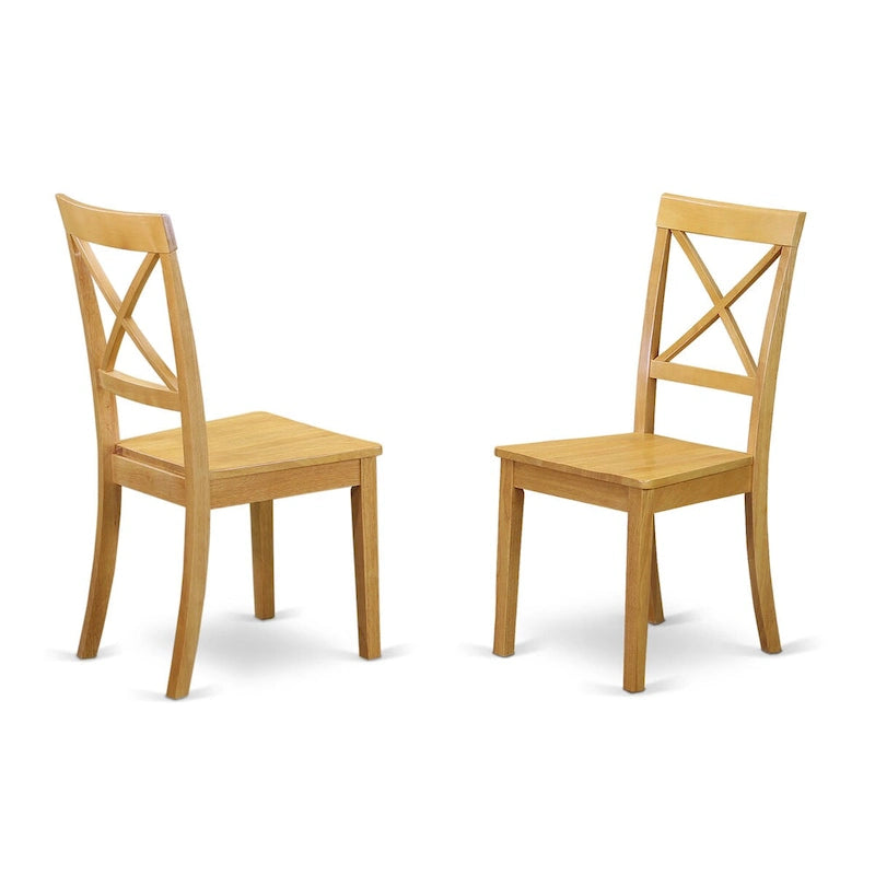 7 Piece Dining Table Set Consist of an Oval Kitchen Table with Butterfly Leaf and 6 Dining Chairs, Oak