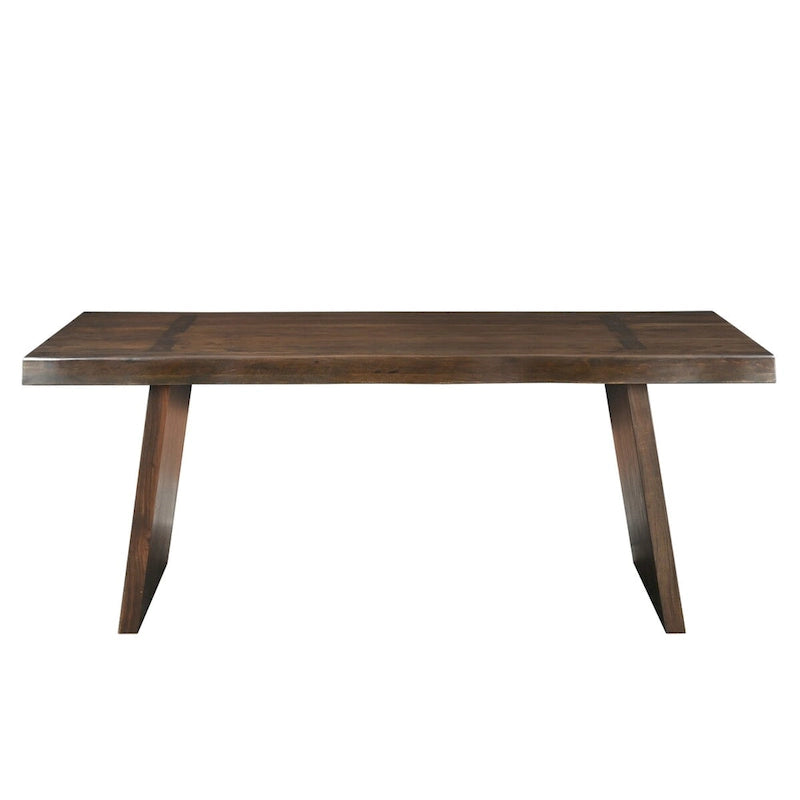 Live Edge Solid Wood Double Pedestal Dining Table