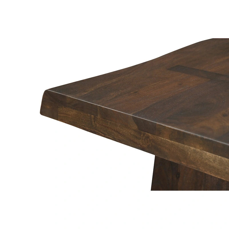Live Edge Solid Wood Double Pedestal Dining Table