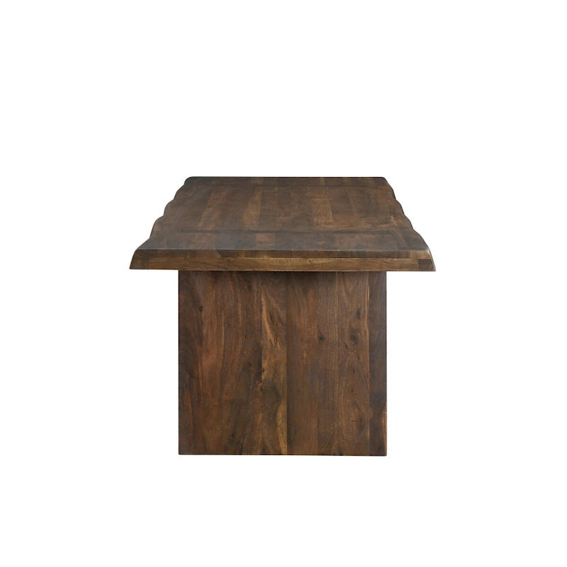 Live Edge Solid Wood Double Pedestal Dining Table