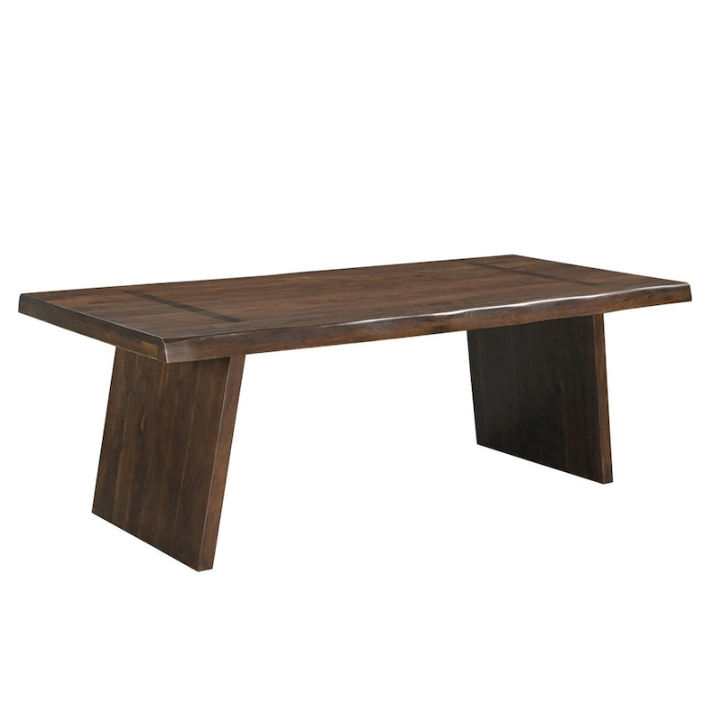 Live Edge Solid Wood Double Pedestal Dining Table